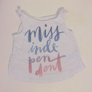 Miss Independent 18 month old navy tank top